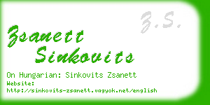 zsanett sinkovits business card